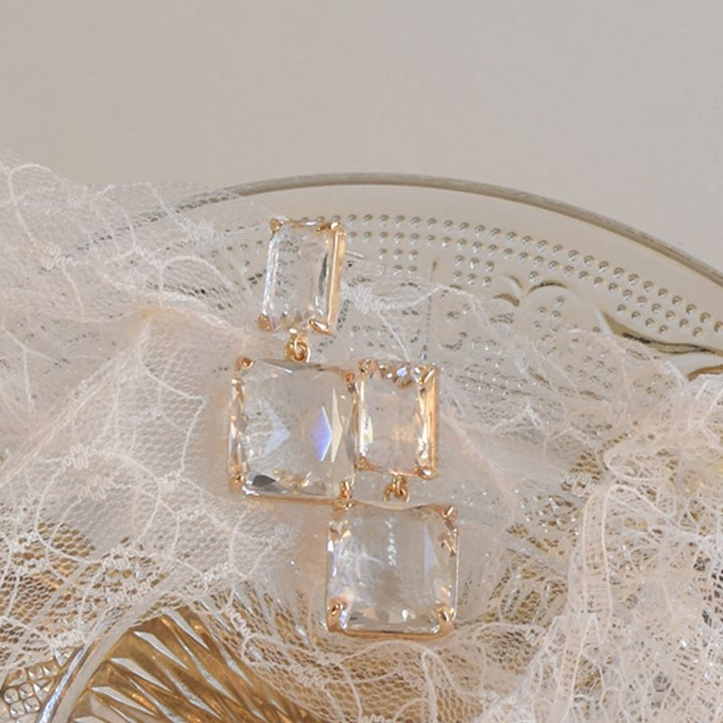Sparkling cubic pierce earring/M-99