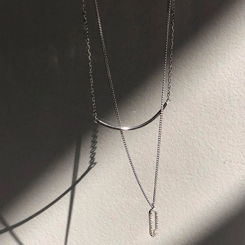 Long chain necklace bracelet 2way/M-168