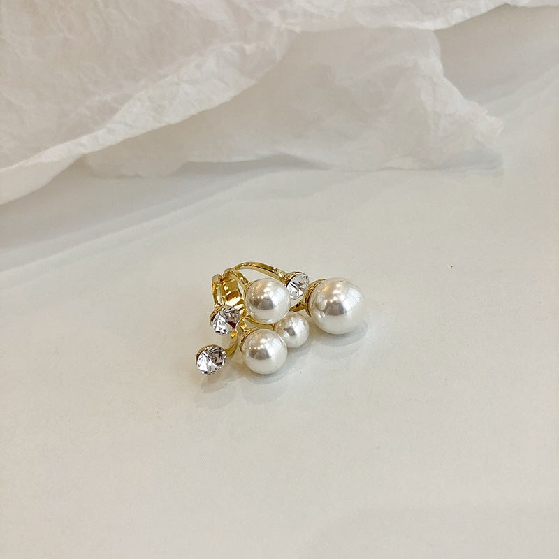 Gorgeous pearl open ring/M-186