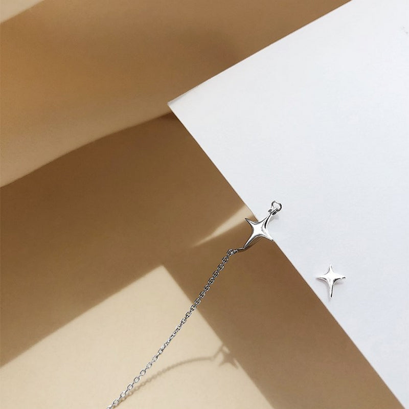 Silver spring star chain pierce/M-197
