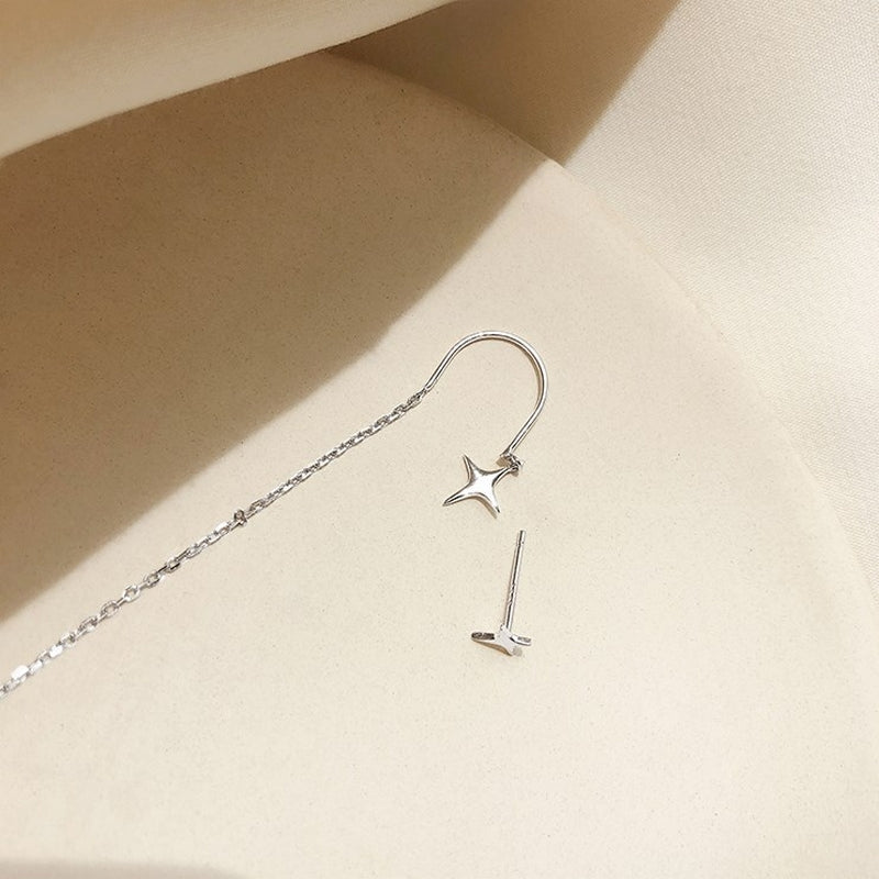 Silver spring star chain pierce/M-197